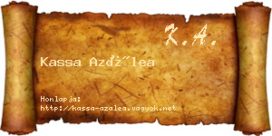 Kassa Azálea névjegykártya